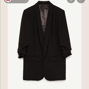 ZARA navy shawl collar blazer